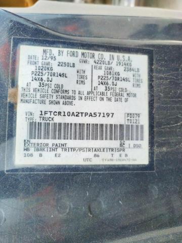 Photo 10 from auction – 1996 FORD RANGER with VIN 1FTCR10A2TPA57197