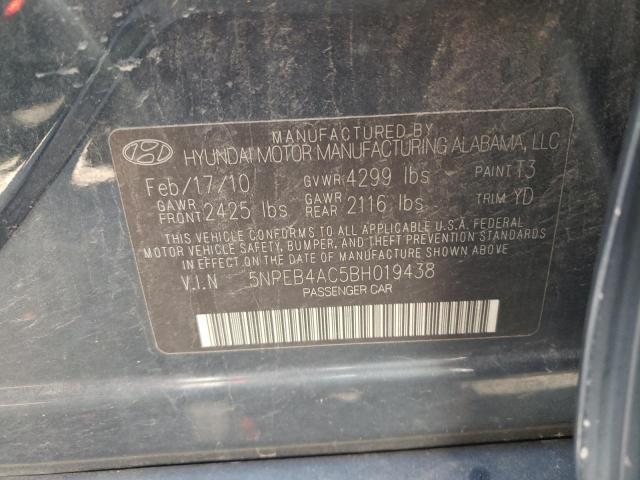 Photo 10 from auction – 2011 HYUNDAI SONATA GLS with VIN 5NPEB4AC5BH019438