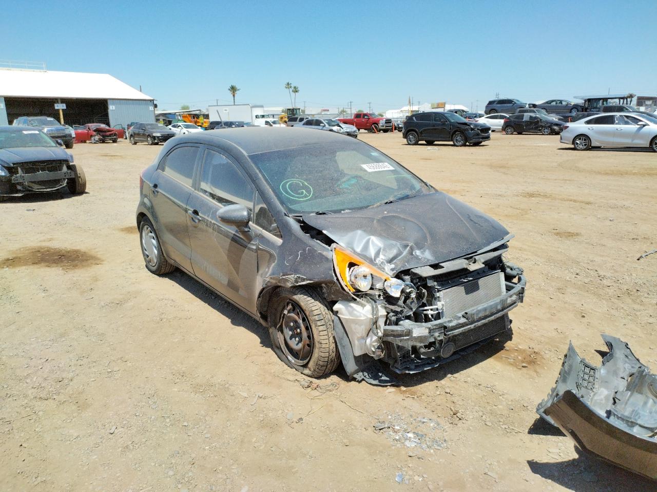 KIA RIO EX 2012 with VIN KNADN5A36C6012810 - Photo from auction