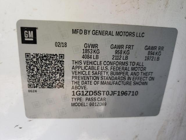 Photo 10 from auction – 2018 CHEVROLET MALIBU LT with VIN 1G1ZD5ST0JF196710