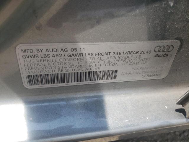 Photo 10 from auction – 2011 AUDI A4 PREMIUM with VIN WAUBFAFL7BN056812