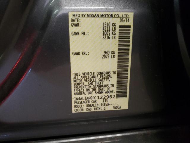 Photo 10 from auction – 2015 NISSAN ALTIMA 2.5 with VIN 1N4AL3AP0FC122962