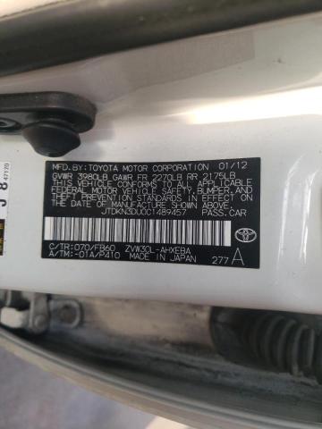 Zdjęcie 10 z aukcji – 2012 TOYOTA PRIUS z VIN JTDKN3DU0C1489457
