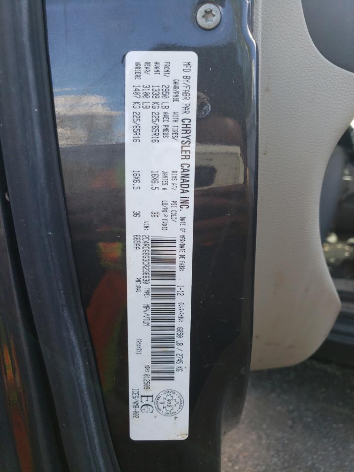 Photo 10 from auction – 2012 DODGE GRAND CARA with VIN 2C4RDGBG3CR238630