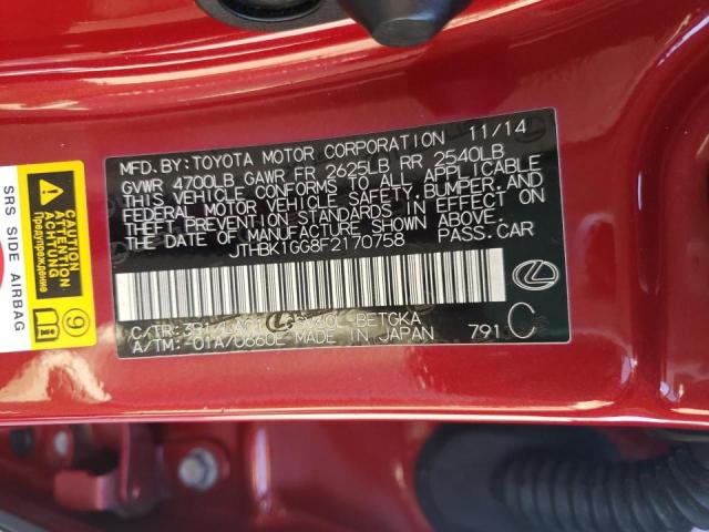 Photo 10 from auction – 2015 LEXUS ES 350 with VIN JTHBK1GG8F2170758