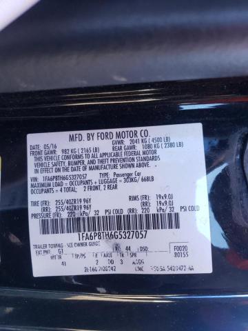Photo 10 from auction – 2016 FORD MUSTANG with VIN 1FA6P8TH6G5327057