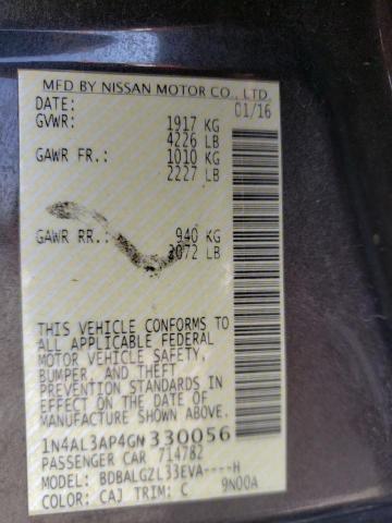 Photo 10 from auction – 2016 NISSAN ALTIMA 2.5 with VIN 1N4AL3AP4GN330056