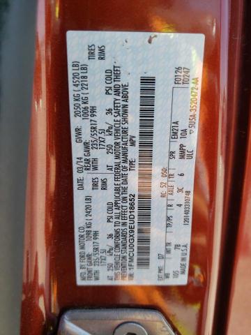 Photo 10 from auction – 2014 FORD ESCAPE SE with VIN 1FMCU0GX9EUD18652