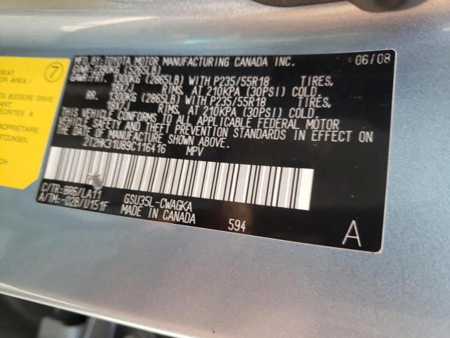 Photo 10 from auction – 2009 LEXUS RX 350 with VIN 2T2HK31U89C116416