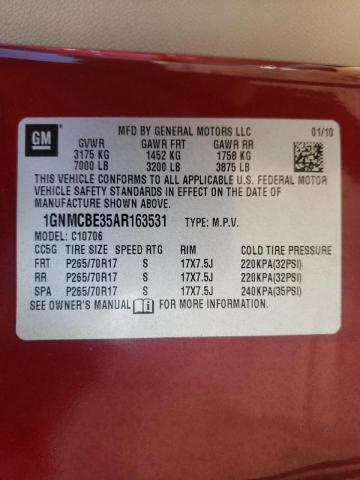 Photo 10 from auction – 2010 CHEVROLET TAHOE C150 with VIN 1GNMCBE35AR163531