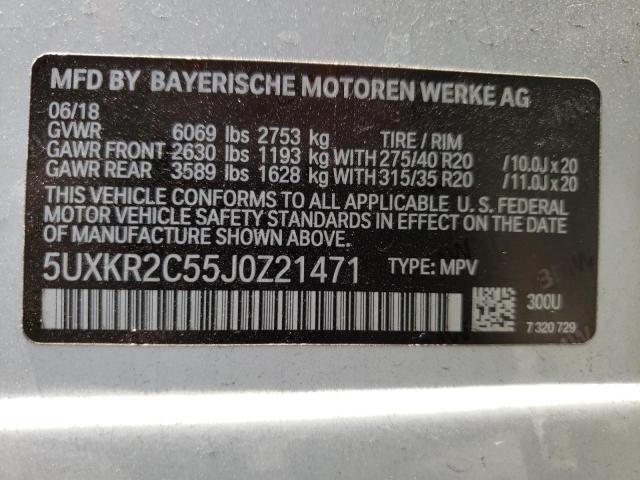 Photo 10 from auction – 2018 BMW X5 SDRIVE3 with VIN 5UXKR2C55J0Z21471