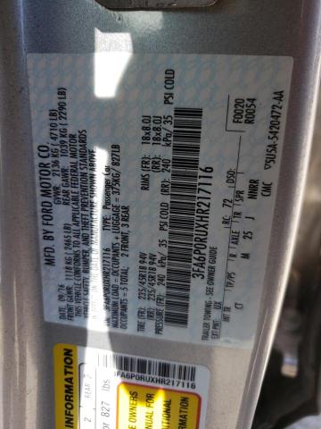 Photo 10 from auction – 2017 FORD FUSION TIT with VIN 3FA6P0RUXHR217116