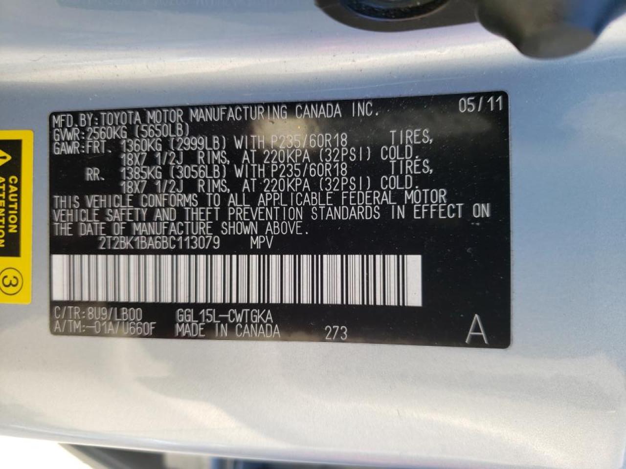 Photo 10 from auction – 2011 LEXUS RX 350 with VIN 2T2BK1BA6BC113079