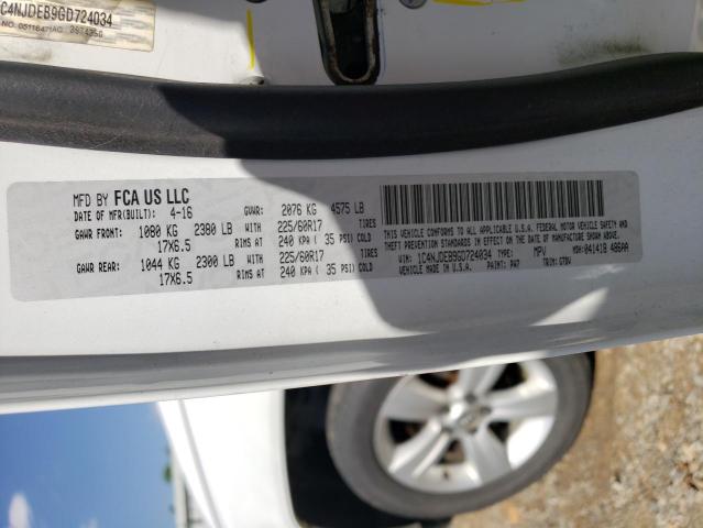 Photo 10 from auction – 2016 JEEP COMPASS LA with VIN 1C4NJDEB9GD724034