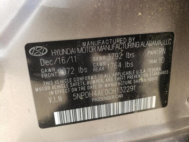 Photo 10 from auction – 2012 HYUNDAI ELANTRA GL with VIN 5NPDH4AE0CH132291
