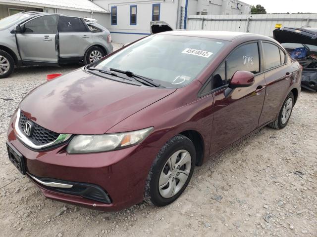 Photo 2 from auction – 2013 HONDA CIVIC LX with VIN 19XFB2F56DE232182