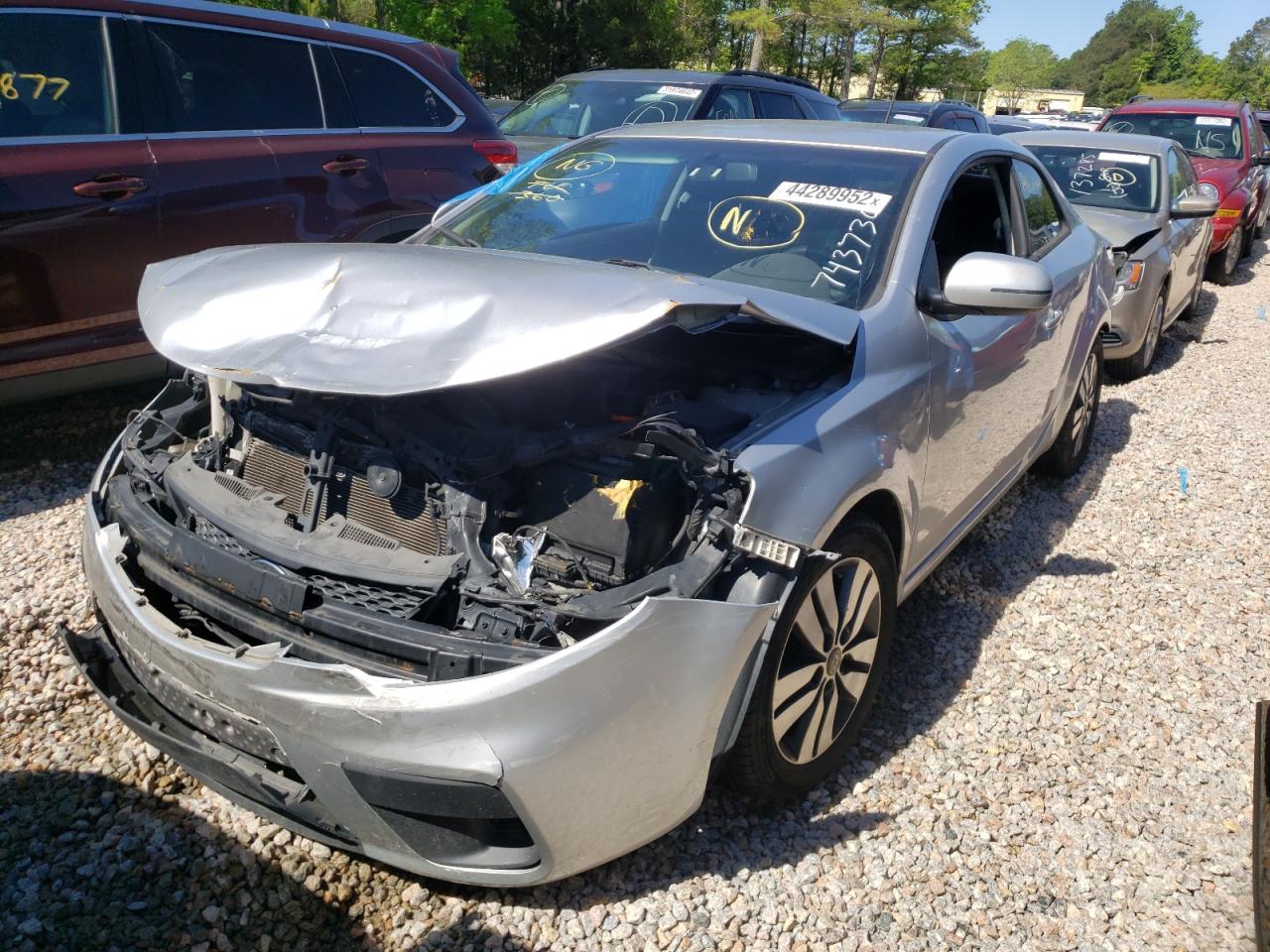 KIA FORTE EX 2013 with VIN KNAFU6A23D5743730 - Photo from auction