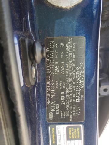 Photo 10 from auction – 2008 KIA OPTIMA LX with VIN KNAGE123285233578