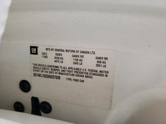 Photo 10 from auction – 2006 CHEVROLET MONTE CARL with VIN 2G1WL15C569227038
