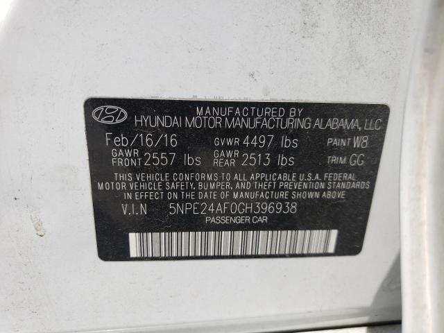 Photo 10 from auction – 2016 HYUNDAI SONATA SE with VIN 5NPE24AF0GH396938