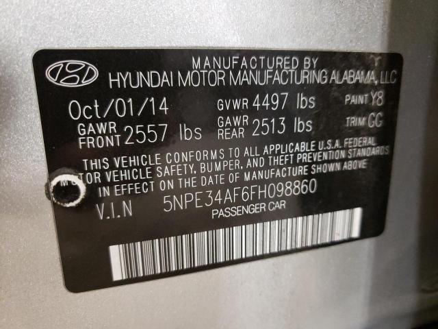 Photo 10 from auction – 2015 HYUNDAI SONATA SPO with VIN 5NPE34AF6FH098860