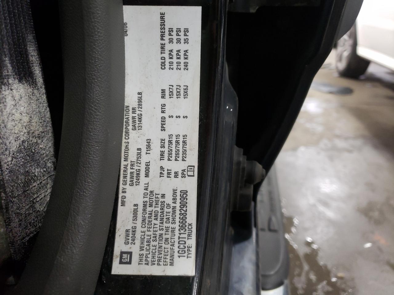 Photo 10 from auction – 2006 CHEVROLET COLORADO with VIN 1GCDT136668290950