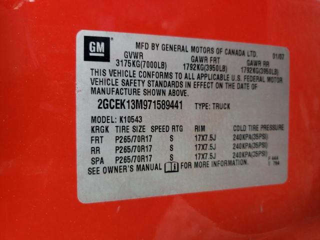 Photo 10 from auction – 2007 CHEVROLET SILVERADO with VIN 2GCEK13M971589441