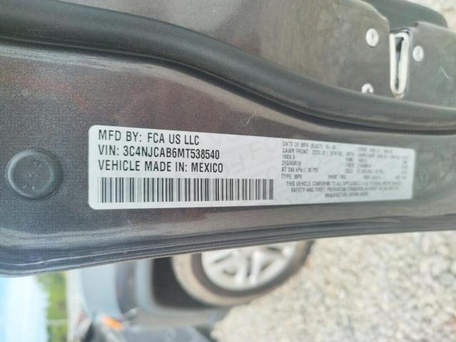 Photo 10 from auction – 2021 JEEP COMPASS SP with VIN 3C4NJCAB6MT538540
