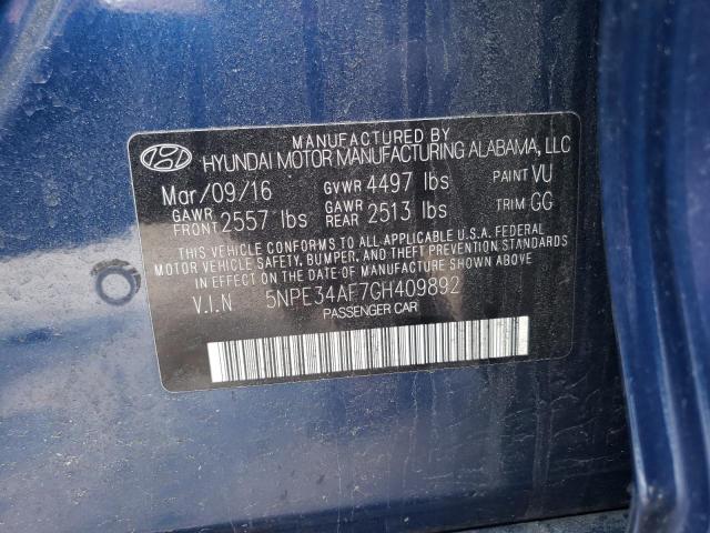 Photo 10 from auction – 2016 HYUNDAI SONATA SPO with VIN 5NPE34AF7GH409892