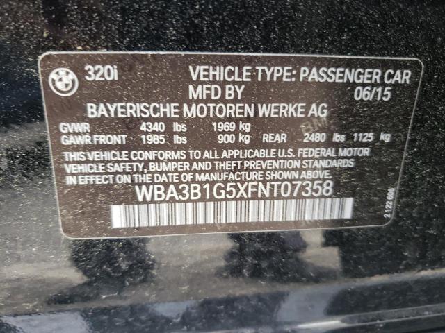 Photo 10 from auction – 2015 BMW 320 I with VIN WBA3B1G5XFNT07358
