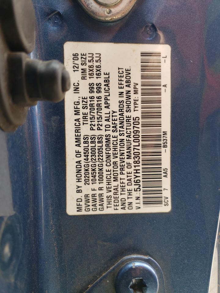 Photo 10 from auction – 2007 HONDA ELEMENT LX with VIN 5J6YH18307L009705