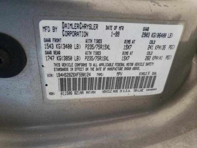 Photo 10 from auction – 1999 DODGE DURANGO with VIN 1B4HS28Z6XF590124
