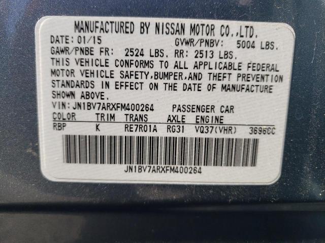 Photo 10 from auction – 2015 INFINITI Q50 BASE with VIN JN1BV7ARXFM400264