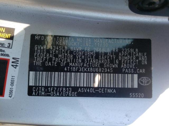 Zdjęcie 10 z aukcji – 2011 TOYOTA CAMRY BASE z VIN 4T1BF3EKXBU682945