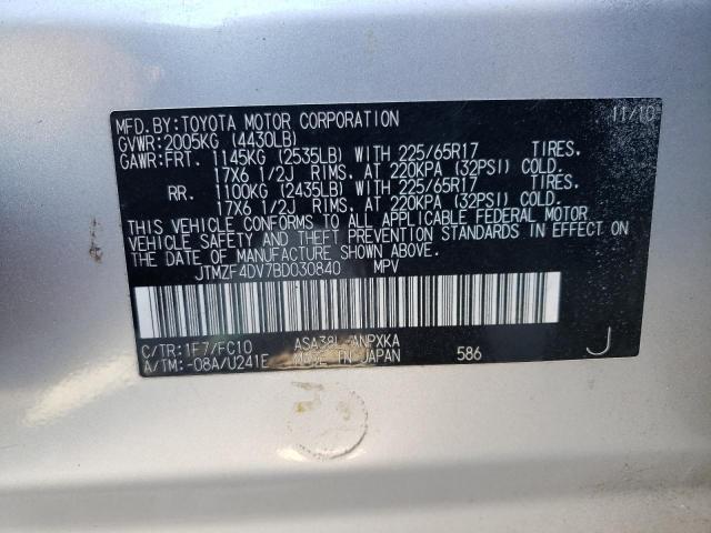 Photo 10 from auction – 2011 TOYOTA RAV4 with VIN JTMZF4DV7BD030840