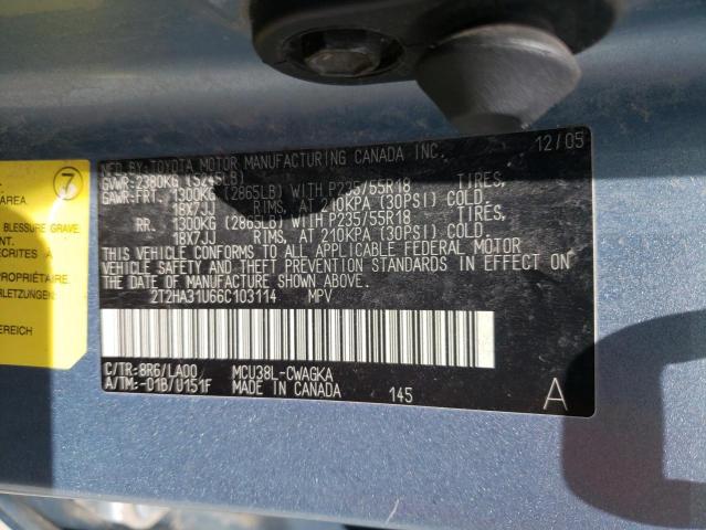 Photo 10 from auction – 2006 LEXUS RX 330 with VIN 2T2HA31U66C103114