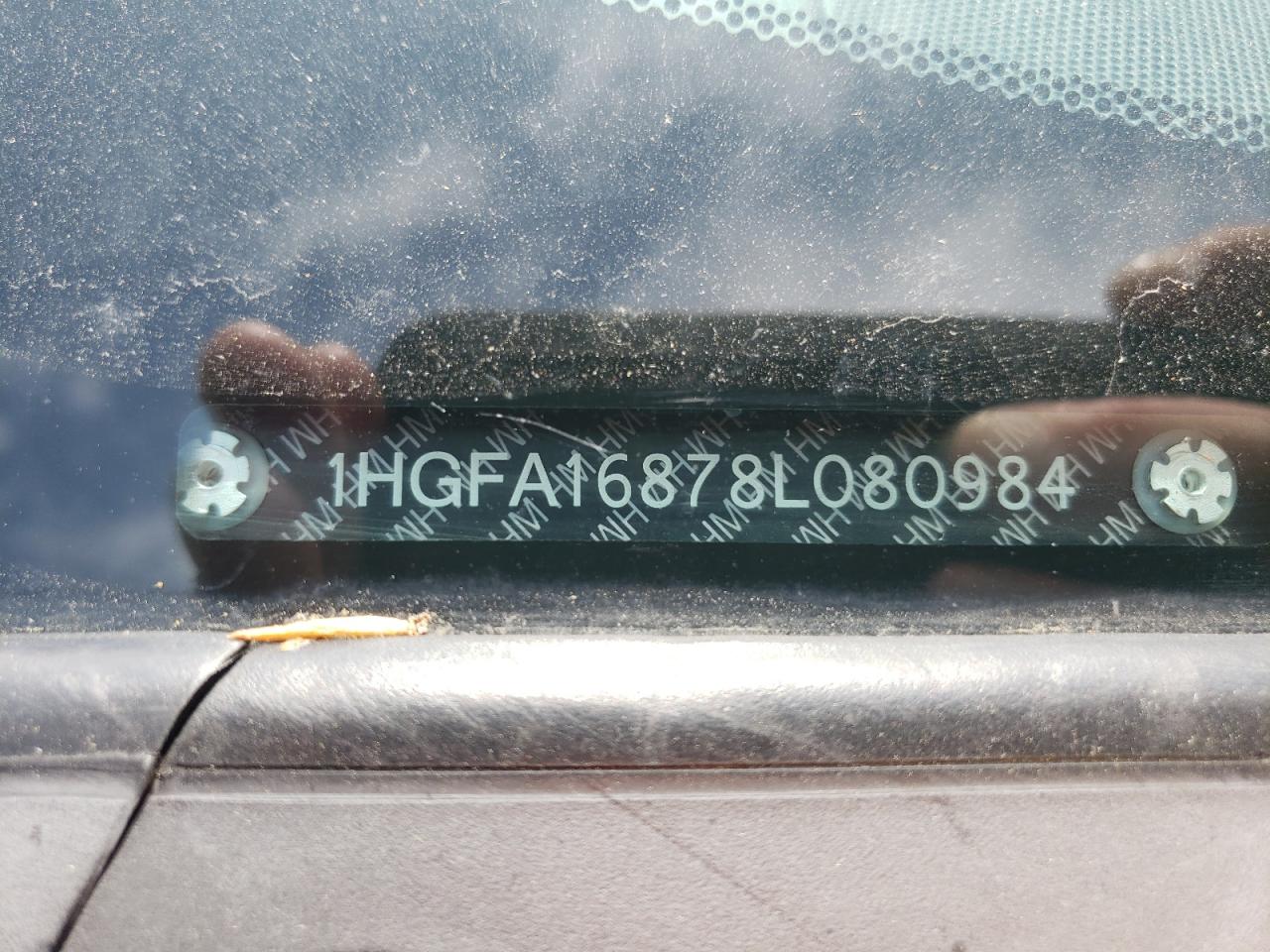 Photo 10 from auction – 2008 HONDA CIVIC EX with VIN 1HGFA16878L080984