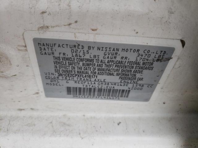 Photo 10 from auction – 2015 NISSAN VERSA NOTE with VIN 3N1CE2CPXFL416171
