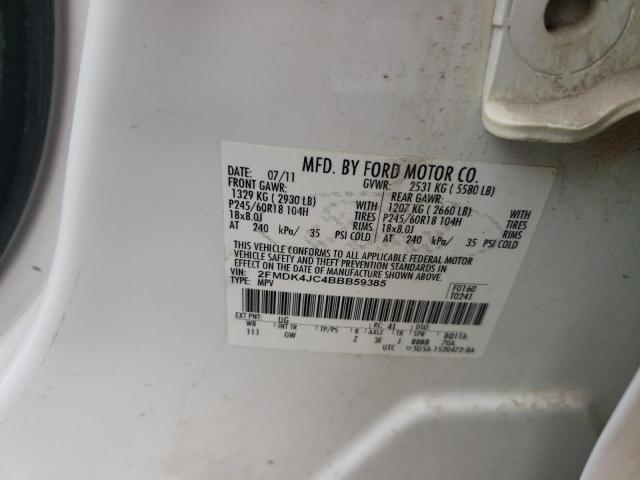Photo 10 from auction – 2011 FORD EDGE SEL with VIN 2FMDK4JC4BBB59385