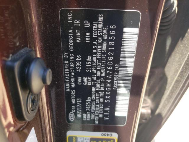 Photo 10 from auction – 2013 KIA OPTIMA LX with VIN 5XXGM4A76DG218566