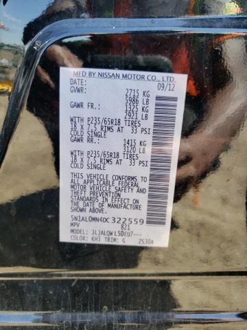Photo 10 from auction – 2013 INFINITI JX35 with VIN 5N1AL0MN4DC322559