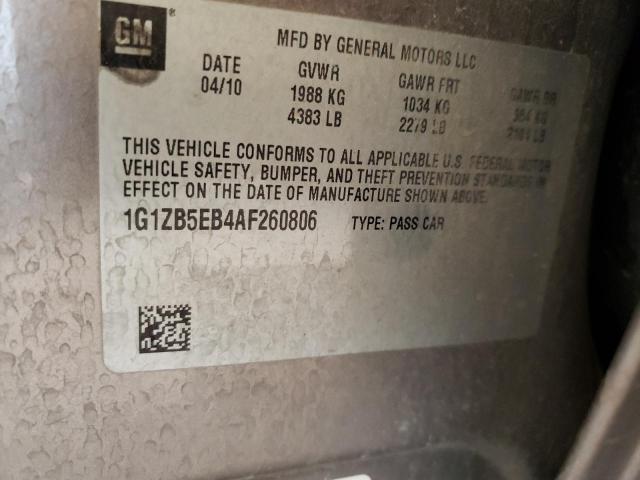 Photo 10 from auction – 2010 CHEVROLET MALIBU LS with VIN 1G1ZB5EB4AF260806