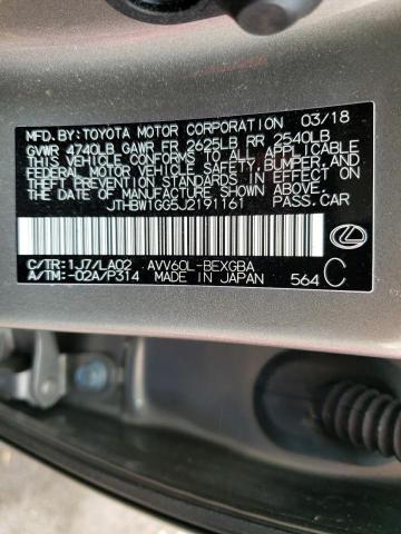 Photo 10 from auction – 2018 LEXUS ES 300H with VIN JTHBW1GG5J2191161