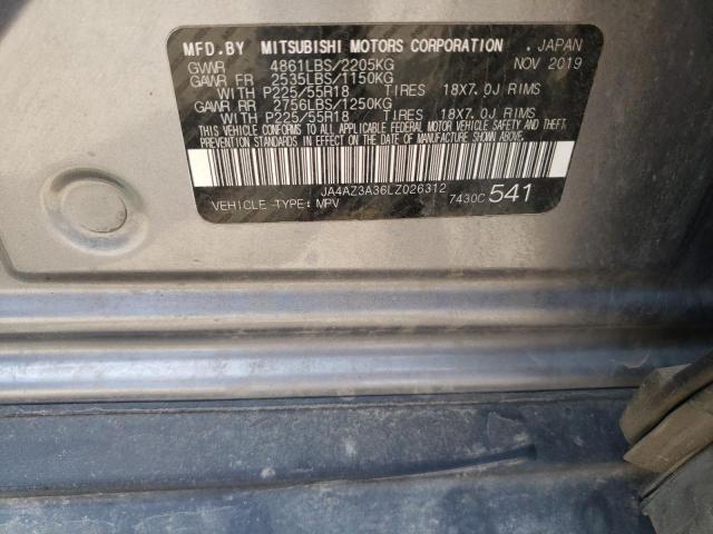 Photo 10 from auction – 2020 MITSUBISHI OUTLANDER with VIN JA4AZ3A36LZ026312