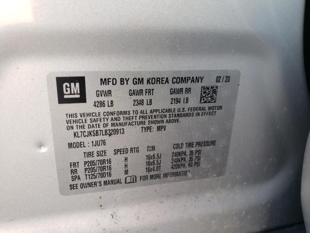 Photo 10 from auction – 2020 CHEVROLET TRAX LS with VIN KL7CJKSB7LB320913