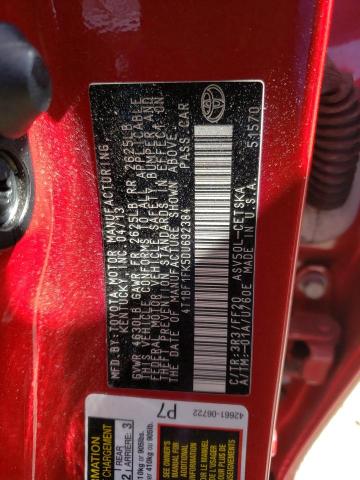 TOYOTA CAMRY L 2013 with VIN 4T1BF1FK5DU692384 - Photo from auction