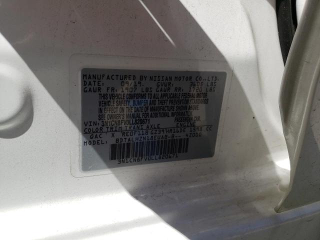 Photo 10 from auction – 2020 NISSAN VERSA SR with VIN 3N1CN8FV0LL820671