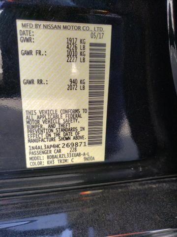 Photo 10 from auction – 2017 NISSAN ALTIMA 2.5 with VIN 1N4AL3AP4HC269871