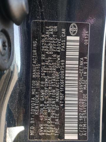 Photo 10 from auction – 2015 TOYOTA CAMRY LE with VIN 4T1BF1FK6FU087549