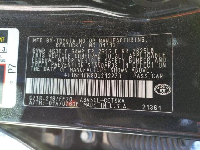 Photo 10 from auction – 2013 TOYOTA CAMRY L with VIN 4T1BF1FK8DU212273
